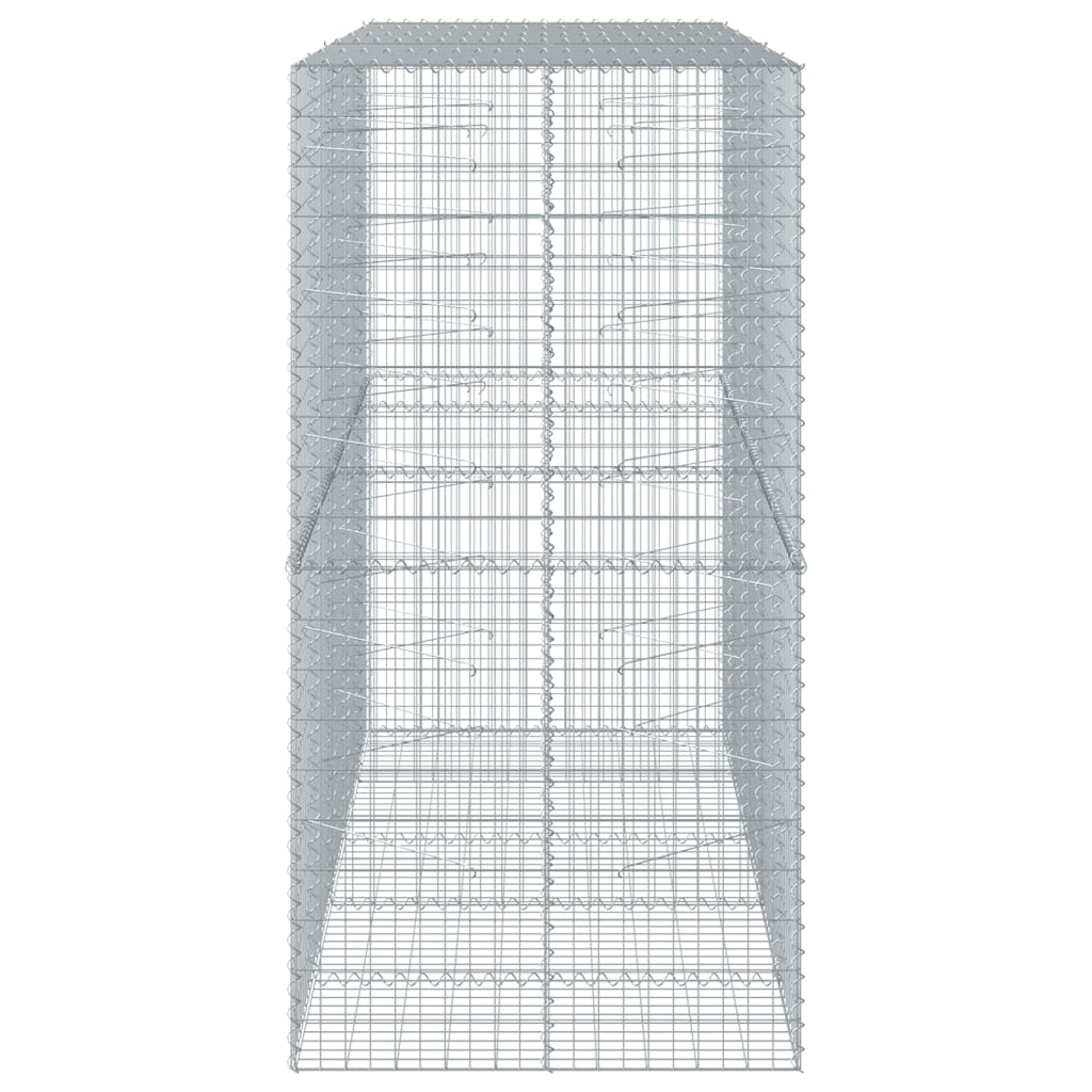 vidaXL Συρματοκιβώτιο με Κάλυμμα 250x100x200εκ από Γαλβανισμένο Χάλυβα - Image 4