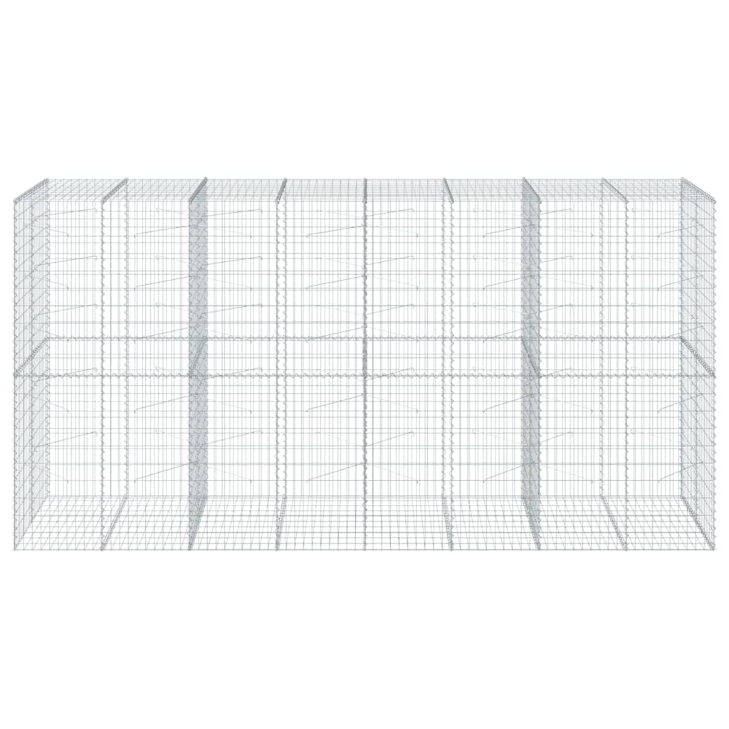 vidaXL Συρματοκιβώτιο με Κάλυμμα 400x100x200εκ από Γαλβανισμένο Χάλυβα - Image 3
