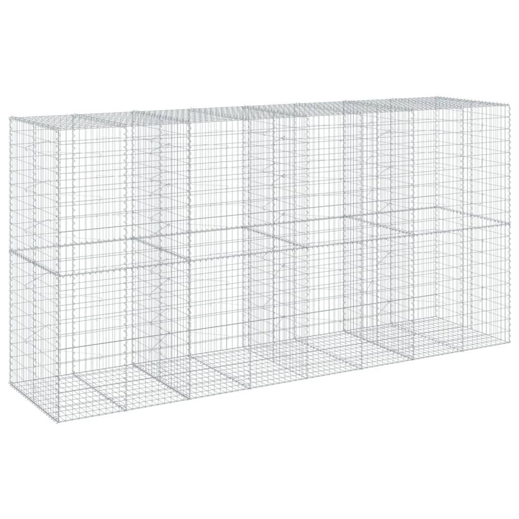 vidaXL Συρματοκιβώτιο με Κάλυμμα 400x100x200εκ από Γαλβανισμένο Χάλυβα - Image 5