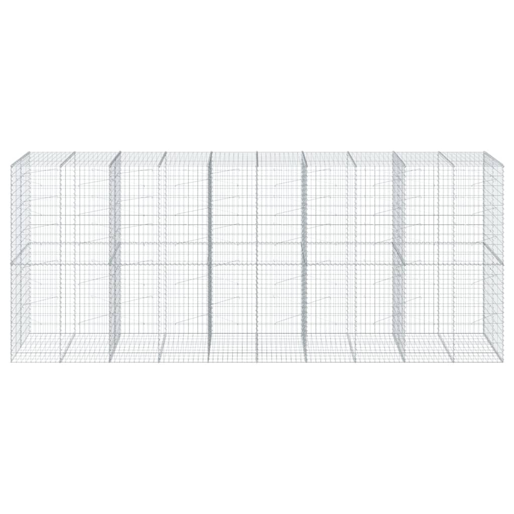 vidaXL Συρματοκιβώτιο με Κάλυμμα 500x100x200εκ από Γαλβανισμένο Χάλυβα - Image 3