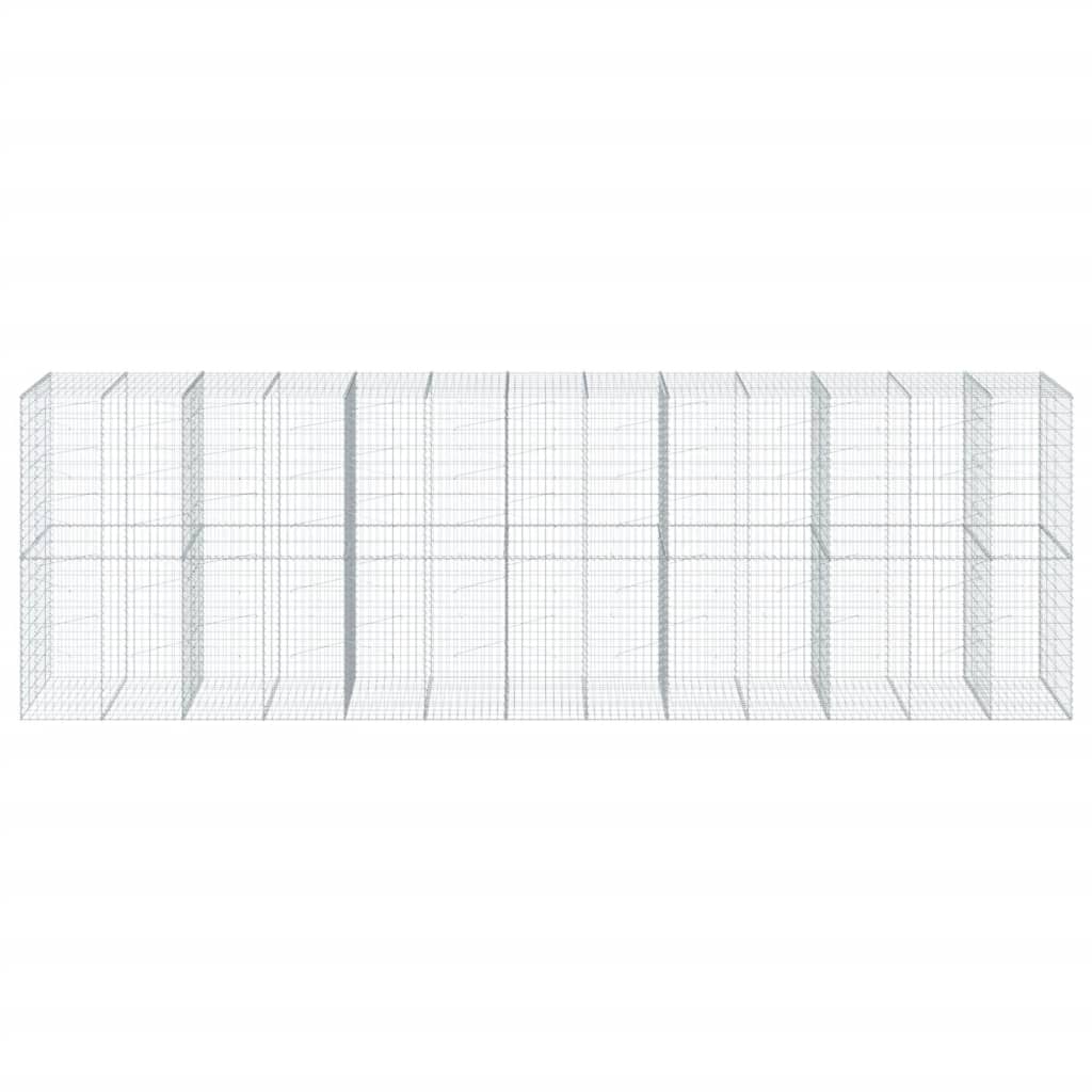 vidaXL Συρματοκιβώτιο με Κάλυμμα 650x100x200εκ από Γαλβανισμένο Χάλυβα - Image 3