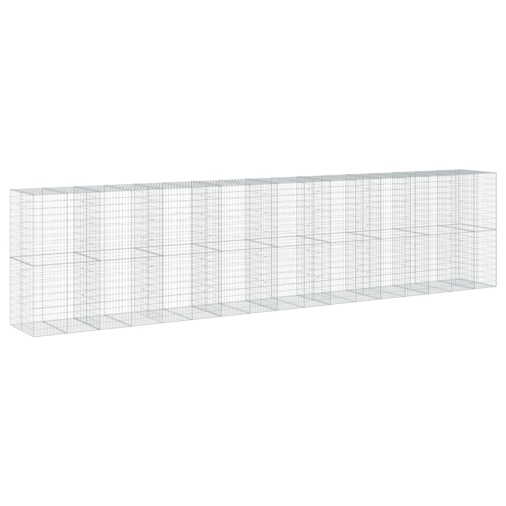vidaXL Συρματοκιβώτιο με Κάλυμμα 850x100x200εκ από Γαλβανισμένο Χάλυβα - Image 2