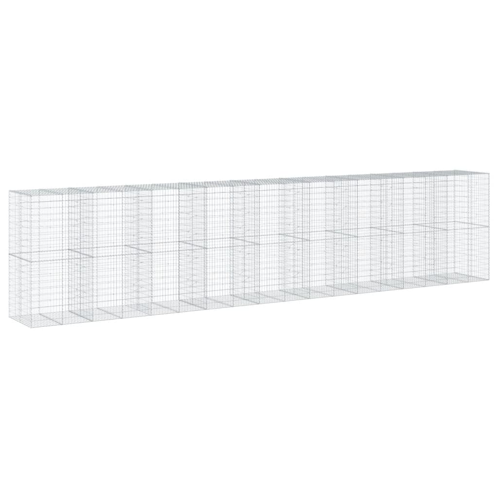 vidaXL Συρματοκιβώτιο με Κάλυμμα 900x100x200εκ από Γαλβανισμένο Χάλυβα - Image 2