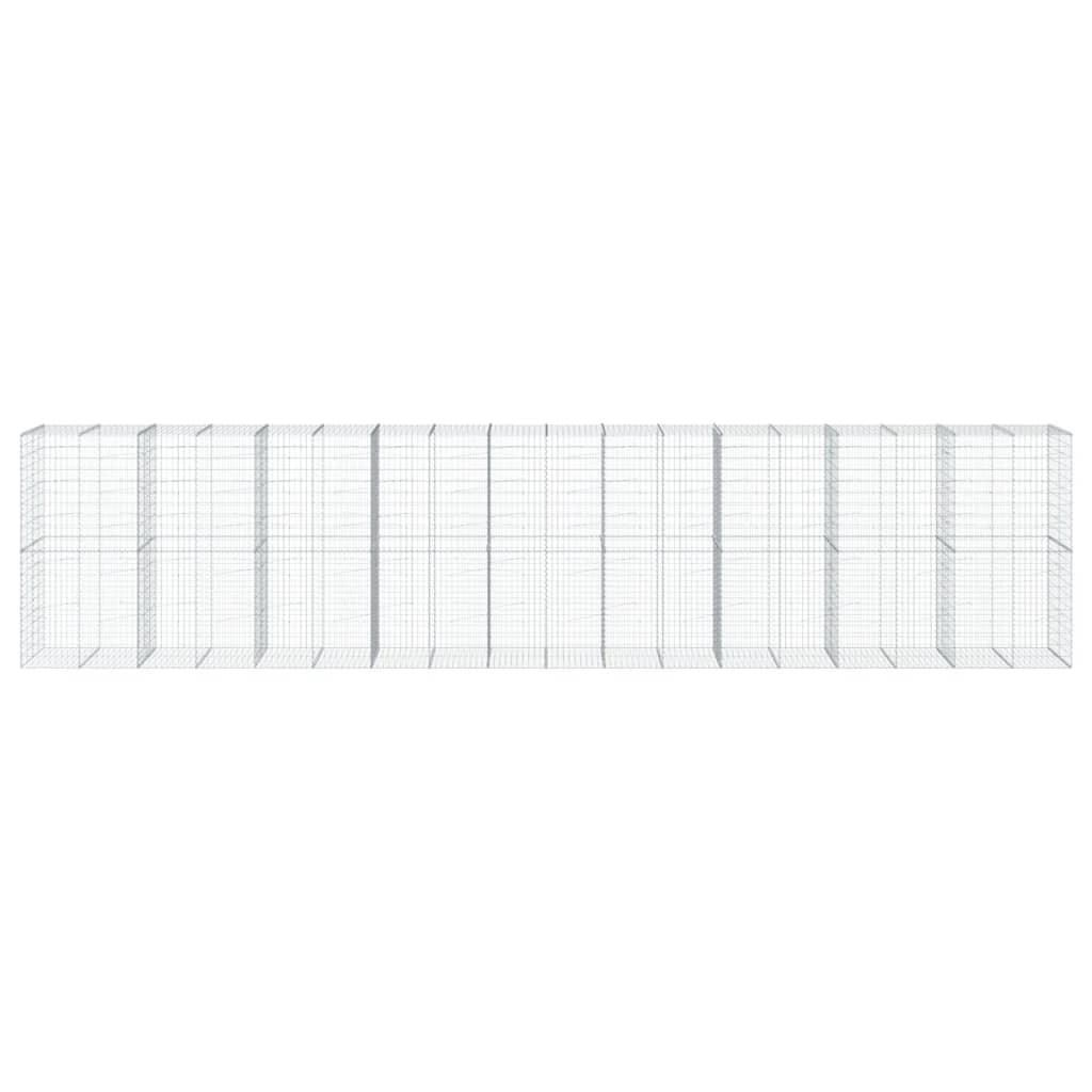 vidaXL Συρματοκιβώτιο με Κάλυμμα 900x100x200εκ από Γαλβανισμένο Χάλυβα - Image 3