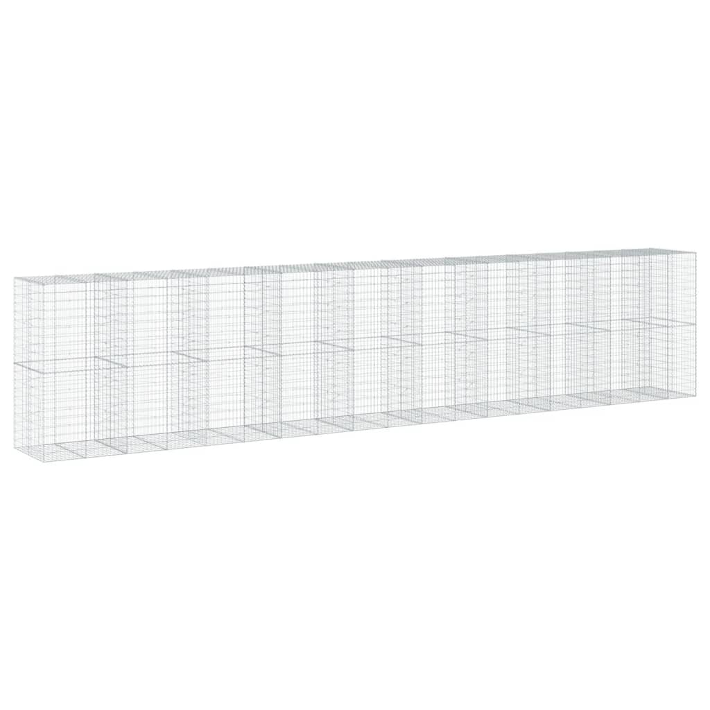 vidaXL Συρματοκιβώτιο με Κάλυμμα 950x100x200εκ από Γαλβανισμένο Χάλυβα - Image 2