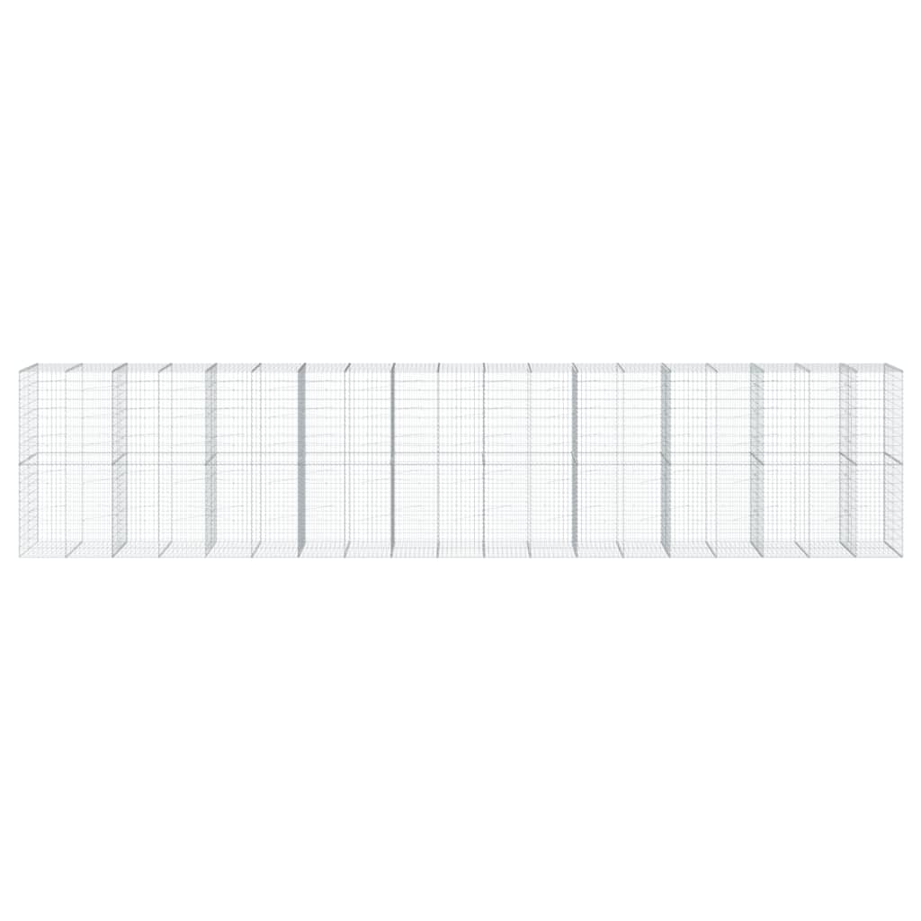 vidaXL Συρματοκιβώτιο με Κάλυμμα 950x100x200εκ από Γαλβανισμένο Χάλυβα - Image 3