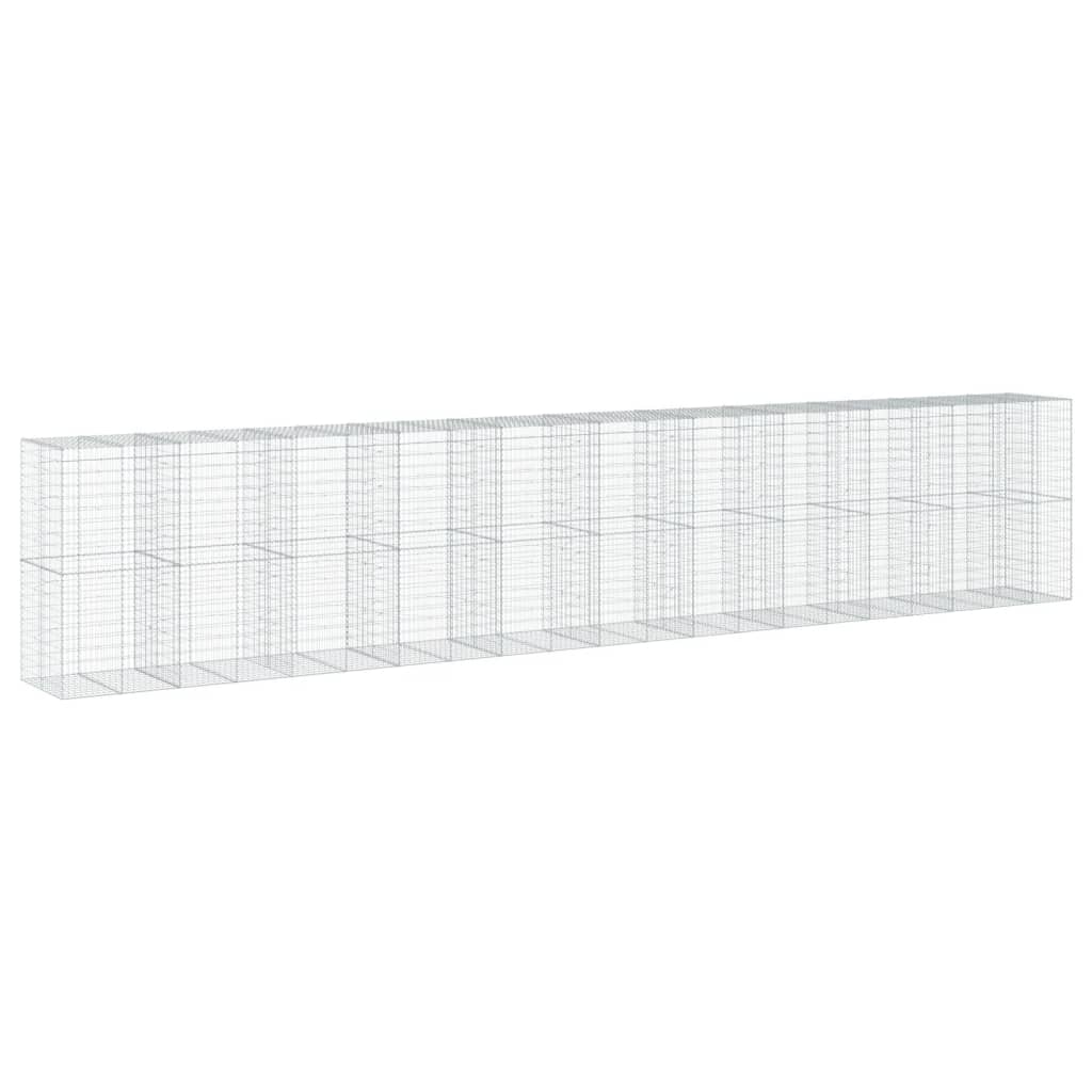 vidaXL Συρματοκιβώτιο με Κάλυμμα 1050x100x200 εκ. Γαλβανισμένο Χάλυβα - Image 2