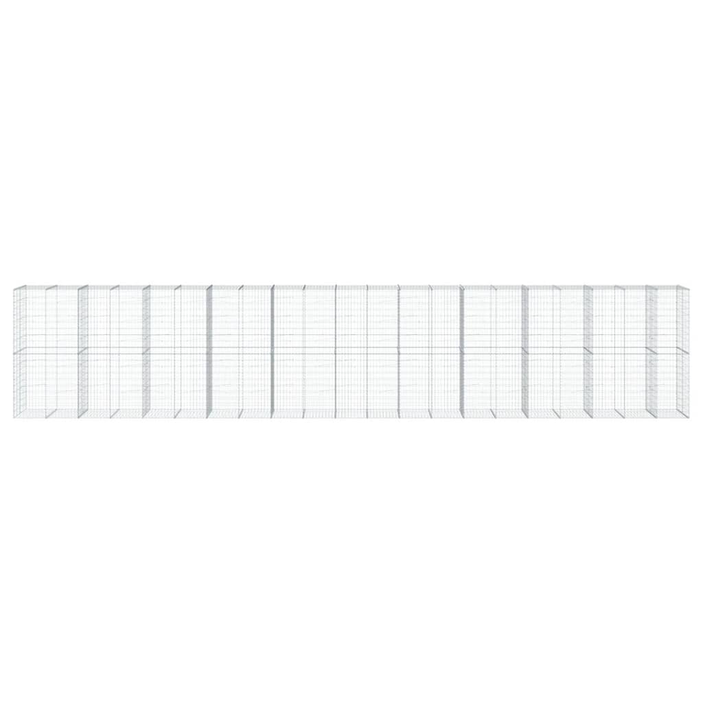 vidaXL Συρματοκιβώτιο με Κάλυμμα 1050x100x200 εκ. Γαλβανισμένο Χάλυβα - Image 3