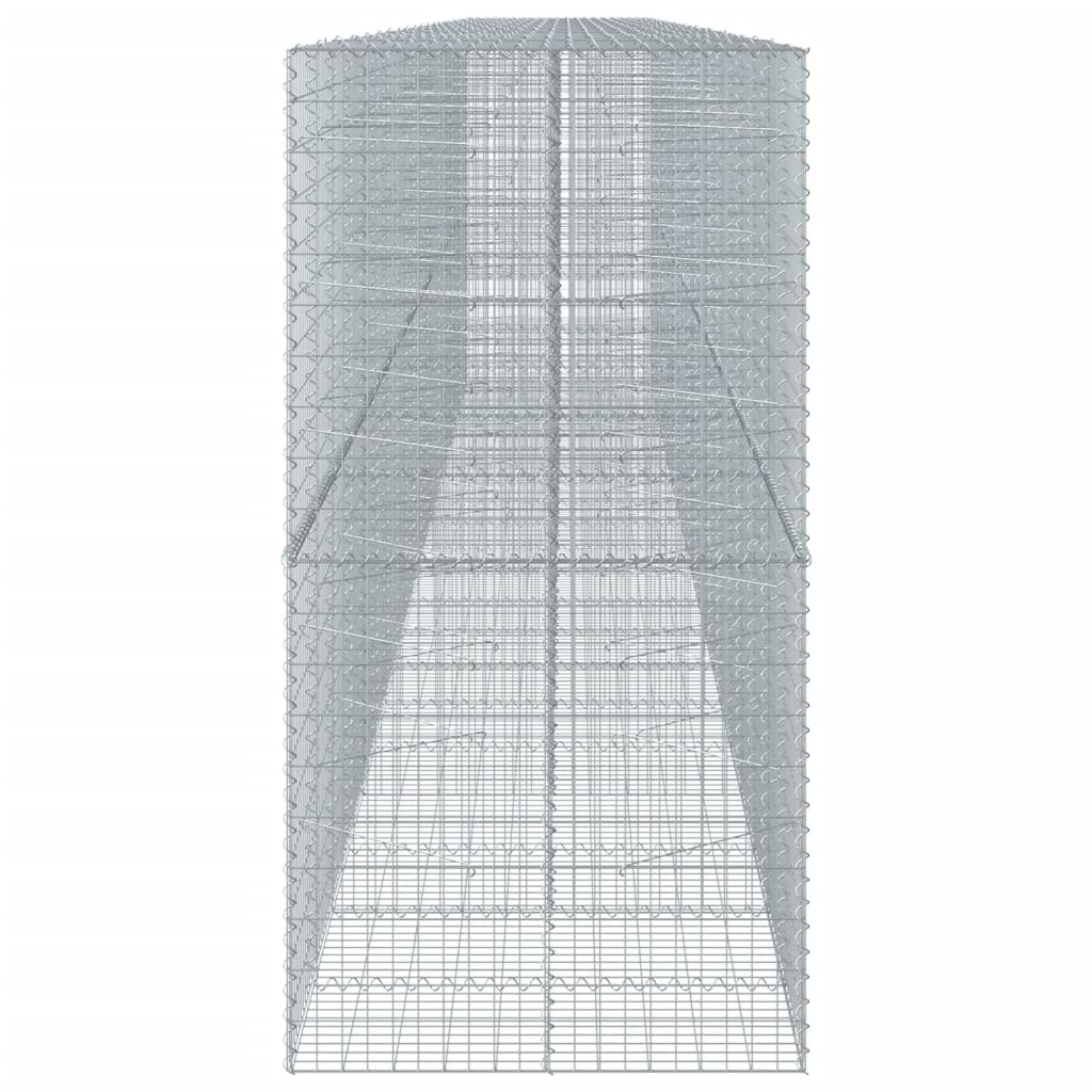 vidaXL Συρματοκιβώτιο με Κάλυμμα 1050x100x200 εκ. Γαλβανισμένο Χάλυβα - Image 4