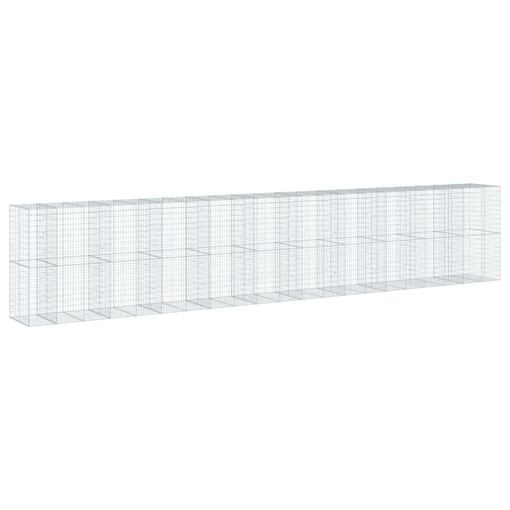 vidaXL Συρματοκιβώτιο με Κάλυμμα 1050x100x200 εκ. Γαλβανισμένο Χάλυβα - Image 5