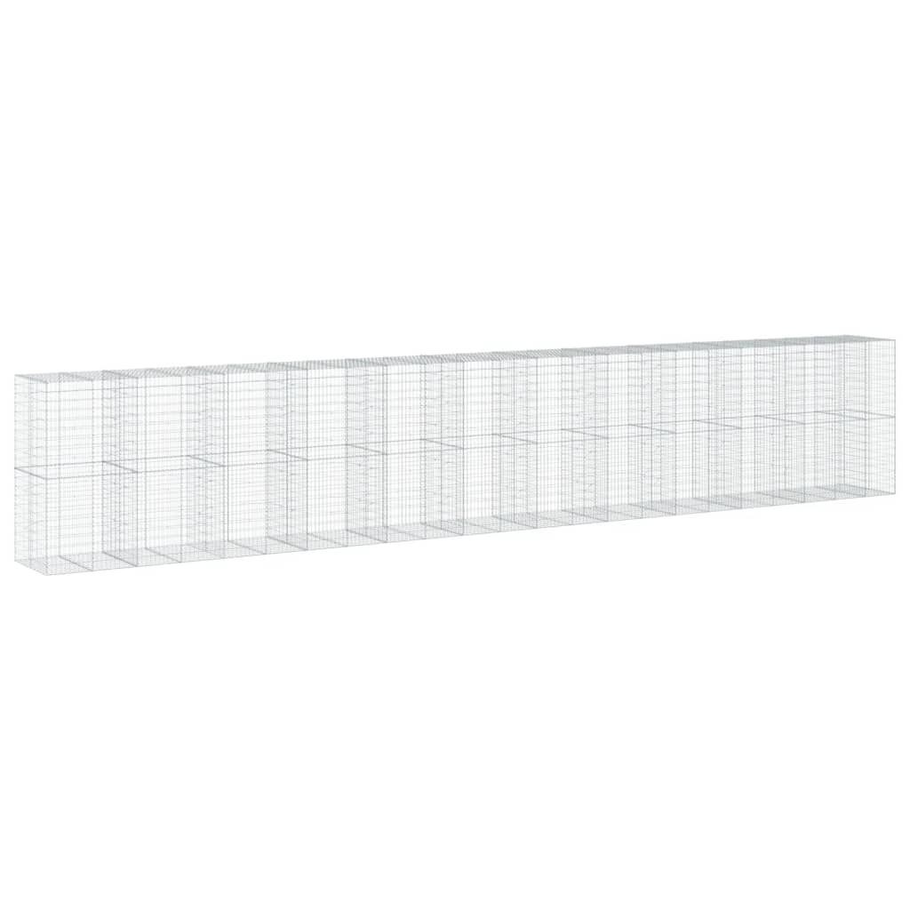 vidaXL Συρματοκιβώτιο με Κάλυμμα 1150x100x200 εκ Γαλβανισμένο Χάλυβα - Image 2