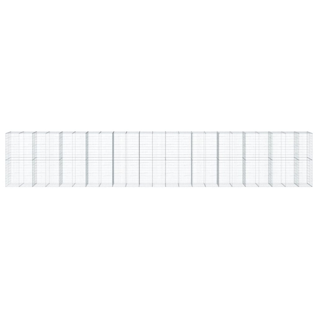 vidaXL Συρματοκιβώτιο με Κάλυμμα 1150x100x200 εκ Γαλβανισμένο Χάλυβα - Image 3