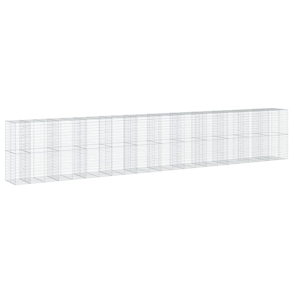 vidaXL Συρματοκιβώτιο με Κάλυμμα 1150x100x200 εκ Γαλβανισμένο Χάλυβα - Image 5