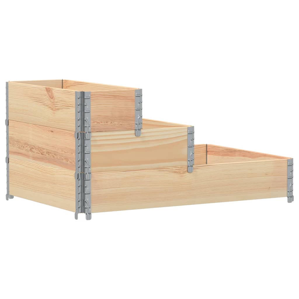 vidaXL Ζαρντινιέρα Υπερυψωμένη 3 Επιπέδων 120x80 εκ. Μασίφ Ξύλο Πεύκου - Image 2