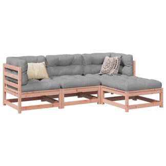vidaXL Καναπές Κήπου Σετ 4 Τεμ. Μασίφ Ψευδοτσούγκα Ελάτης