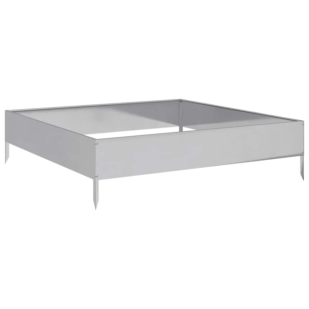 vidaXL Ζαρντινιέρα Υπερυψωμένη 100x100x26 εκ. Γαλβανισμένο Χάλυβα - Image 2
