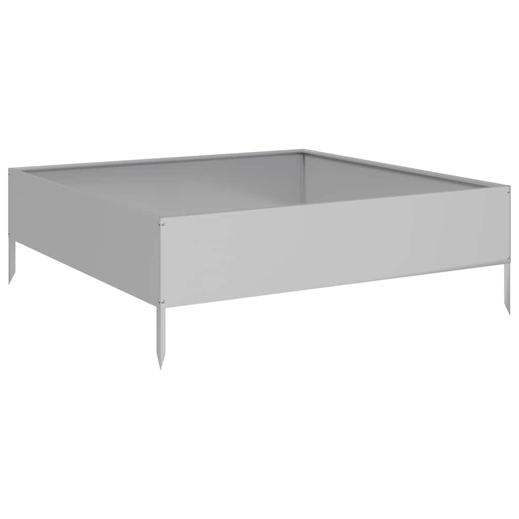 vidaXL Ζαρντινιέρα Υπερυψωμένη 100x100x33,5 εκ. Γαλβανισμένο Χάλυβα - Image 2