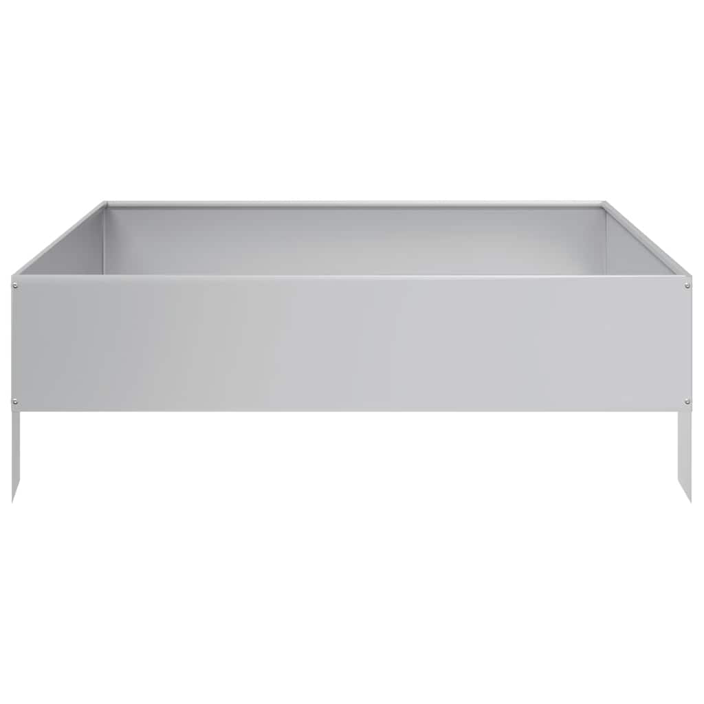 vidaXL Ζαρντινιέρα Υπερυψωμένη 100x100x33,5 εκ. Γαλβανισμένο Χάλυβα - Image 4