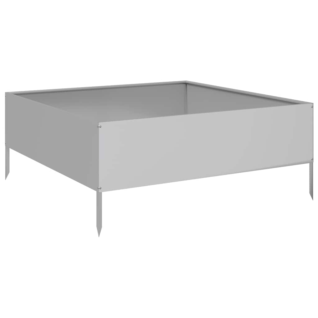 vidaXL Ζαρντινιέρα Υπερυψωμένη 100x100x41 εκ. Γαλβανισμένο Χάλυβα - Image 2