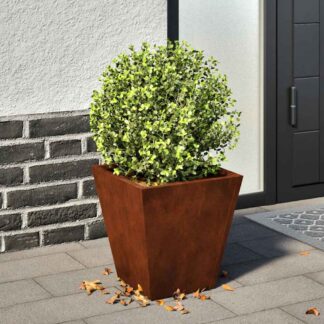 vidaXL Ζαρντινιέρες Κήπου 2 τεμ. 30x30x30cm Ατσάλι σκληρυθέν στον αέρα