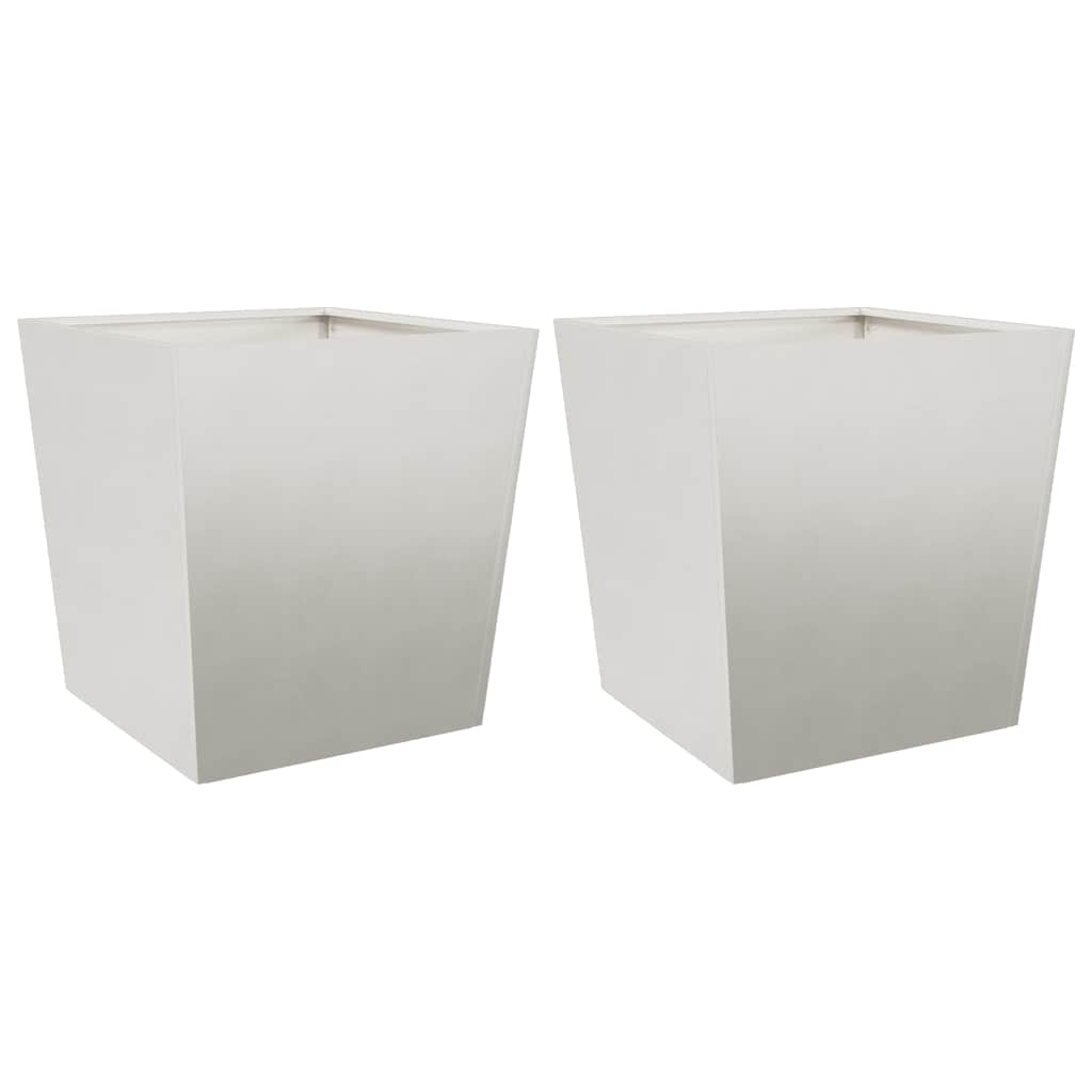 vidaXL Ζαρντινιέρες Κήπου 2 τεμ. 50x50x50 εκ. από Ανοξείδωτο Ατσάλι - Image 2