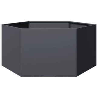 vidaXL Ζαρντινιέρα Κήπου Εξάγωνη Ανθρακί 104x90x45 εκ. Ατσάλι