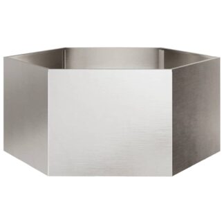 vidaXL Ζαρντινιέρα Κήπου Εξάγωνη 104x90x45 εκ. Ανοξείδωτο Ατσάλι