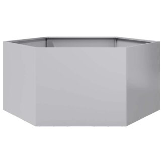 vidaXL Ζαρντινιέρα Κήπου Εξάγωνη 104x90x45 εκ. Γαλβανισμένο Χάλυβα