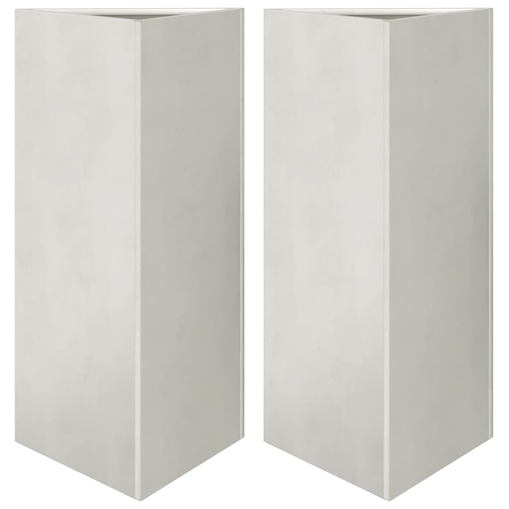 vidaXL Ζαρντινιέρες Κήπου 2 τεμ. Τρίγωνο 40x34,5x75 εκ Ανοξείδωτο Ατσάλι - Image 2