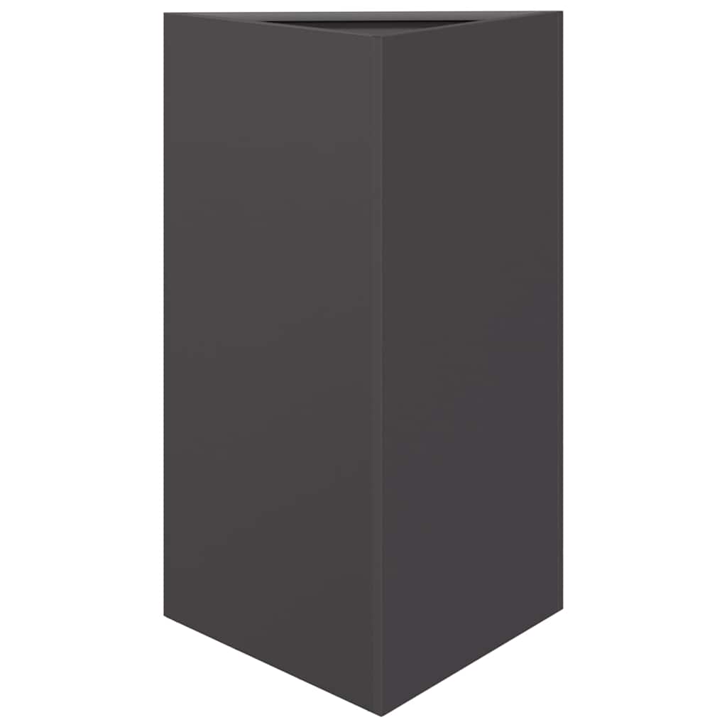 vidaXL Ζαρντινιέρα Κήπου Μαύρη Τρίγωνη 50x43x75 εκ. από Ατσάλι - Image 2