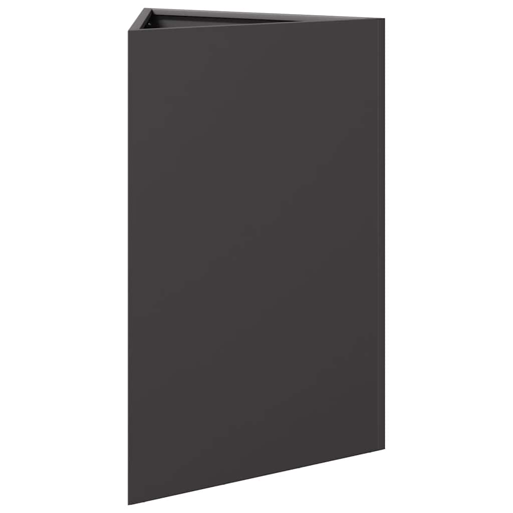 vidaXL Ζαρντινιέρα Κήπου Μαύρη Τρίγωνη 50x43x75 εκ. από Ατσάλι - Image 4