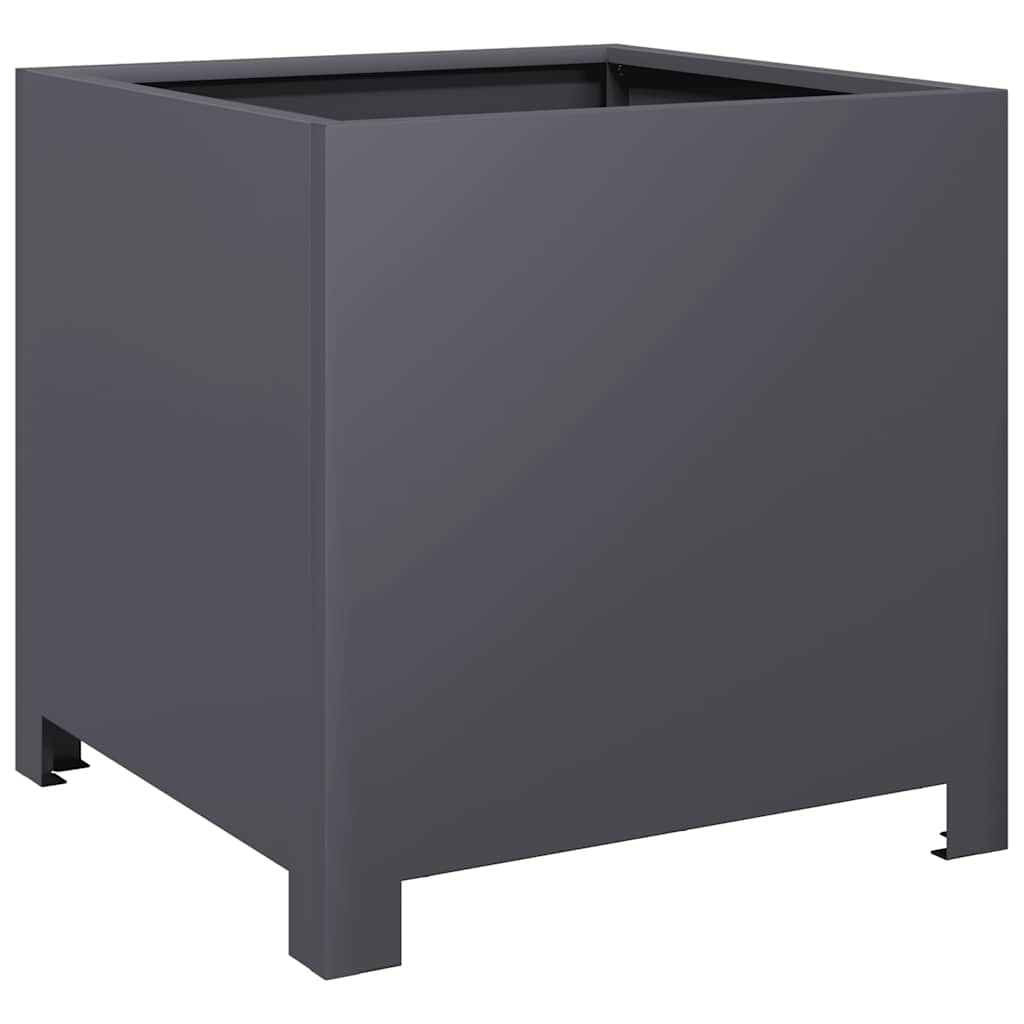 vidaXL Ζαρντινιέρα Κήπου Ανθρακί 40x40x40 εκ. από Ατσάλι - Image 2