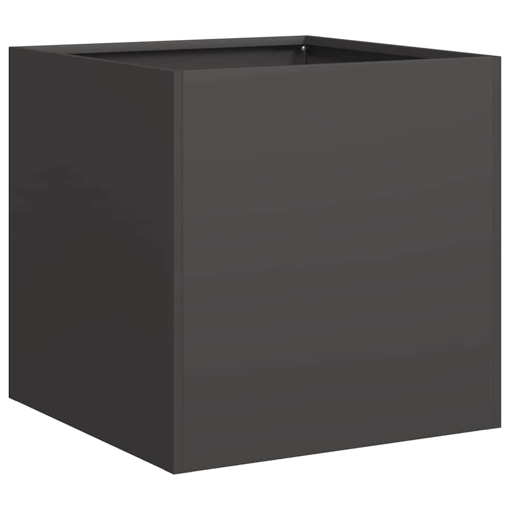 vidaXL Γλάστρα Μαύρη 40x40x40 cm από χάλυβα ψυχρής έλασης - Image 2
