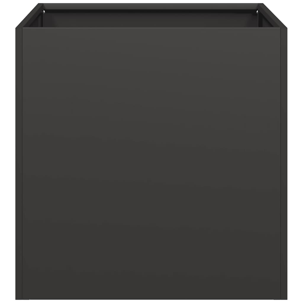 vidaXL Γλάστρα Μαύρη 40x40x40 cm από χάλυβα ψυχρής έλασης - Image 4