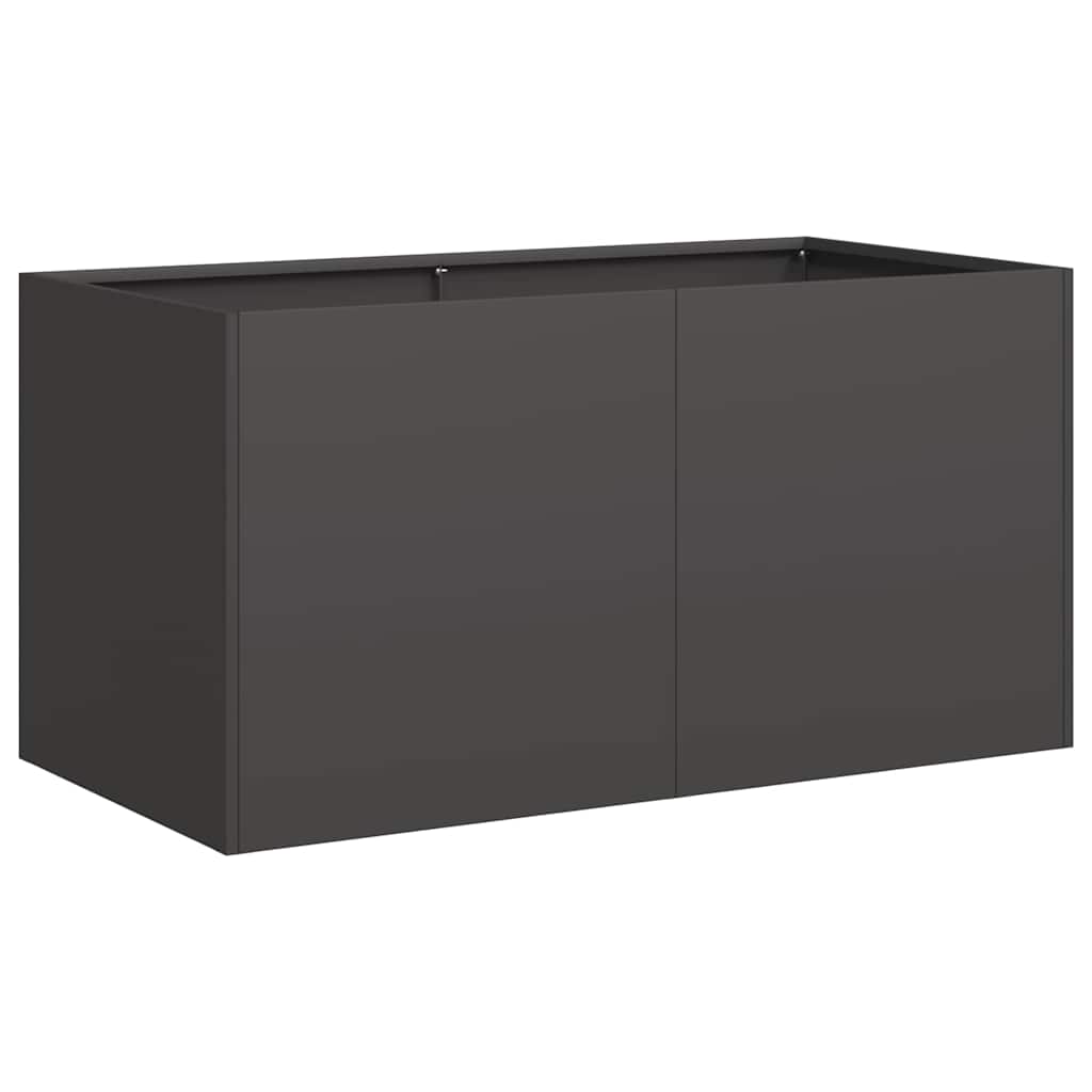 vidaXL Ζαρντινιέρα Μαύρη 80x40x40 εκ. από Χάλυβα Ψυχρής Έλασης - Image 2