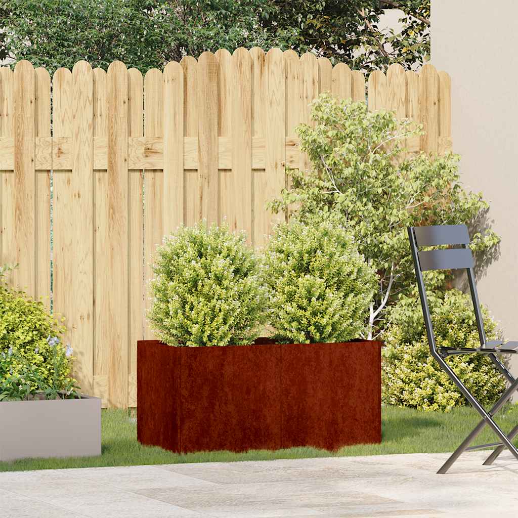vidaXL Ζαρντινιέρα Σκουριασμένο 80x40x40εκ. Ατσάλι Σκληρυθέν στον Αέρα - Image 3