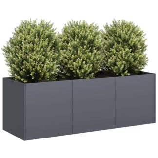 vidaXL Γλάστρα Ανθρακί 120x40x40 εκ. από Ατσάλι Ψυχρής Έλασης