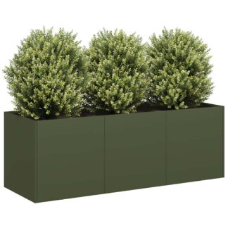 vidaXL Ζαρντινιέρα Λαδί 120x40x40 εκ. από Χάλυβα Ψυχρής Έλασης