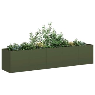 vidaXL Ζαρντινιέρα Λαδί 200x40x40 εκ. από Χάλυβα Ψυχρής Έλασης