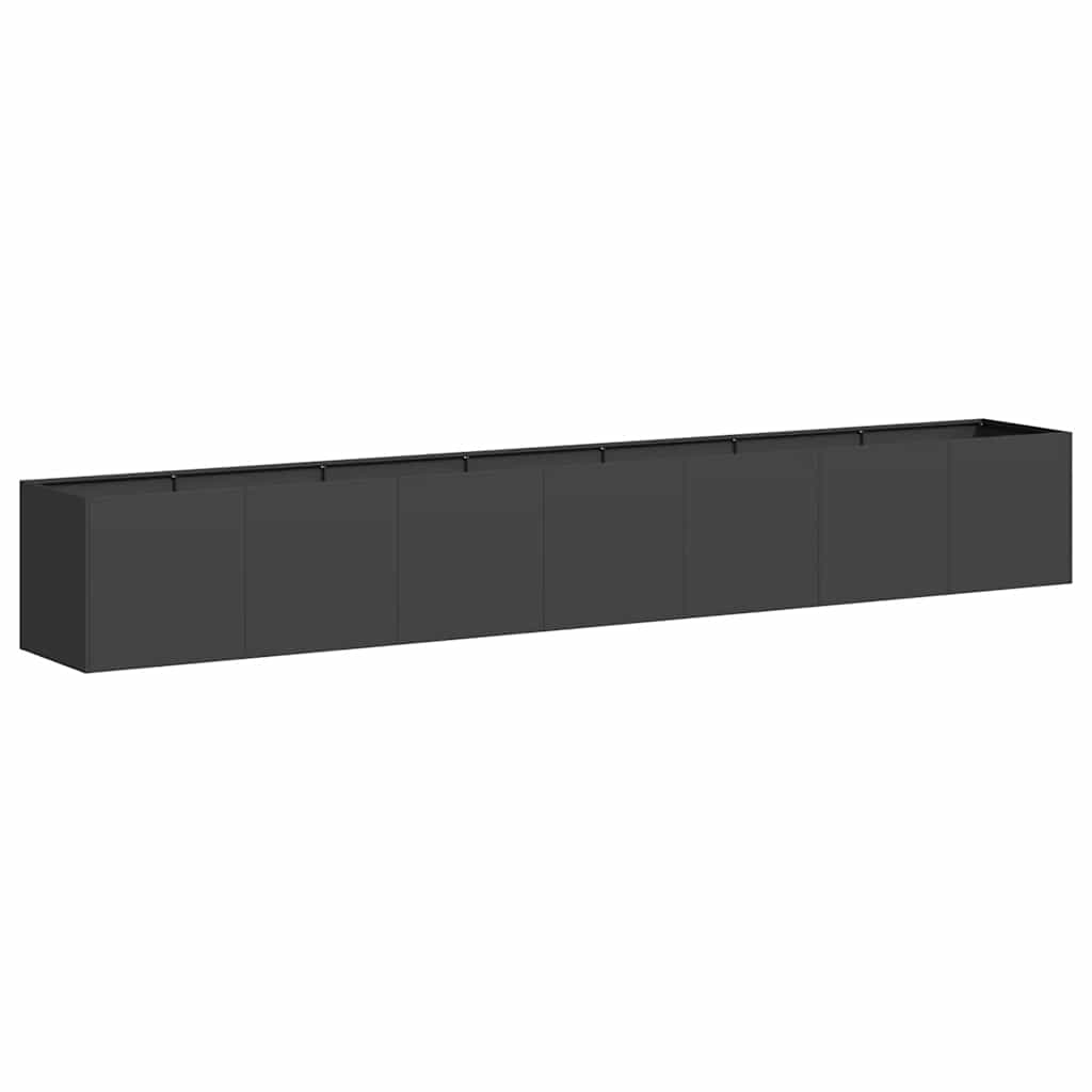vidaXL Ζαρντινιέρα Μαύρη 280x40x40 εκ. από Χάλυβα Ψυχρής Έλασης - Image 2