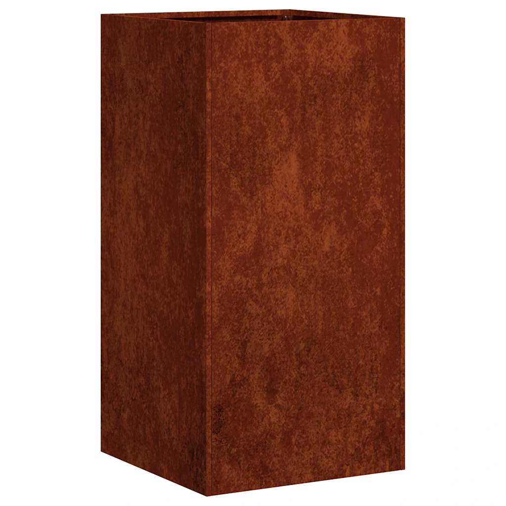 vidaXL Ζαρντινιέρα Σκουριασμένο 40x40x80εκ. Ατσάλι Σκληρυθέν στον Αέρα - Image 2