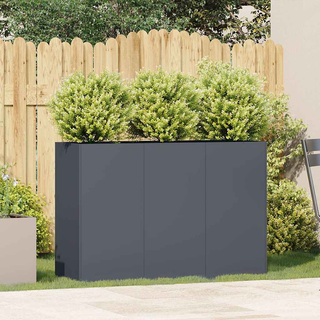 vidaXL Ζαρντινιέρα Ανθρακί 120x40x80 εκ. από Χάλυβα Ψυχρής Έλασης - Image 3