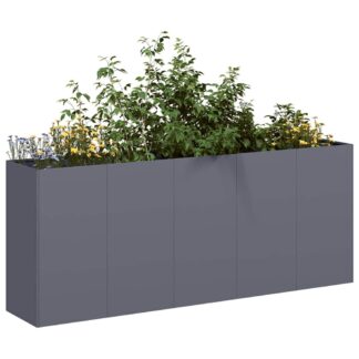 vidaXL Ζαρντινιέρα Ανθρακί 200x40x80 εκ. από Χάλυβα Ψυχρής Έλασης