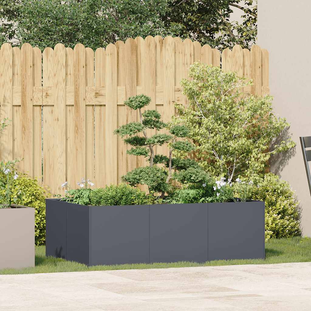 vidaXL Ζαρντινιέρα Ανθρακί 120x80x40 εκ. από Χάλυβα - Image 3