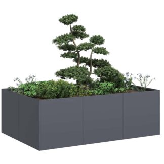vidaXL Ζαρντινιέρα Ανθρακί 120x80x40 εκ. από Χάλυβα