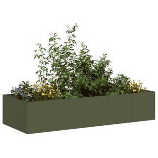vidaXL Ζαρντινιέρα Λαδί 200x80x40 εκ. από Χάλυβα