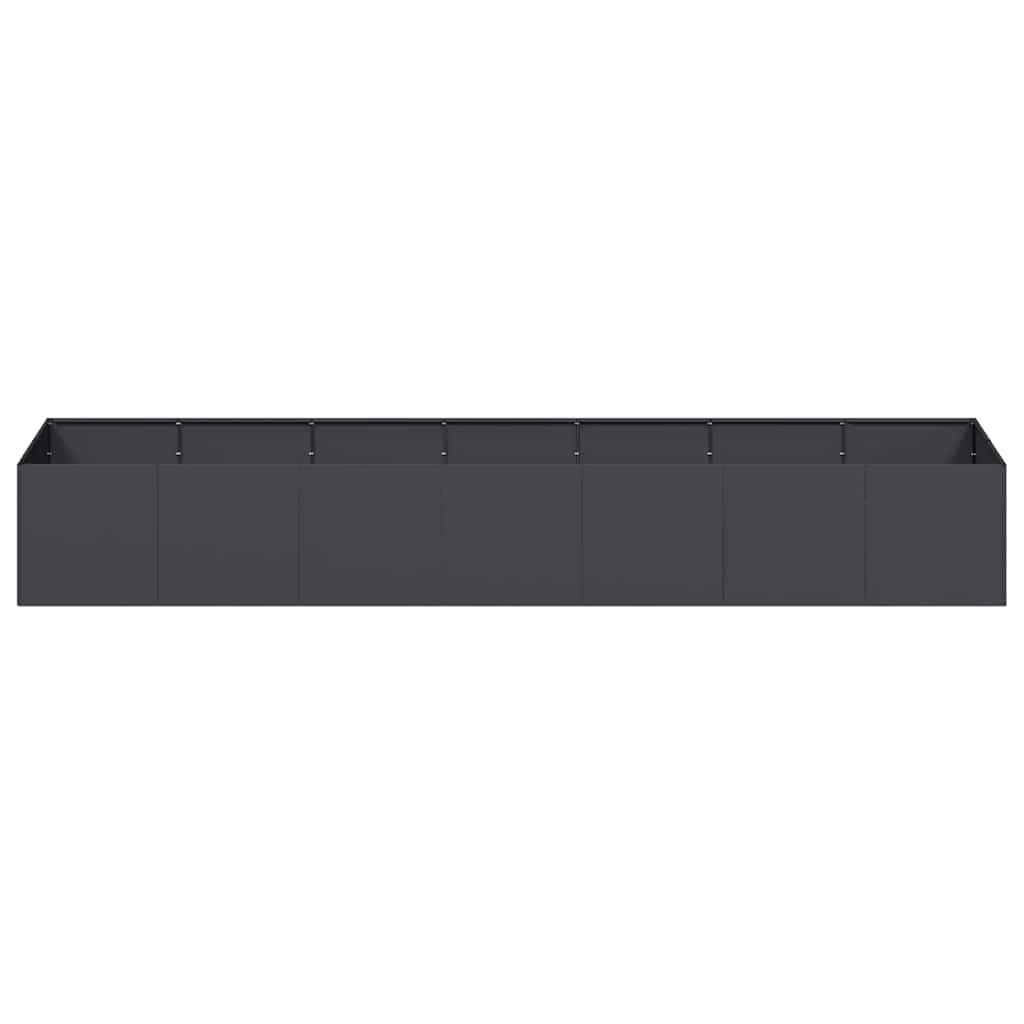 vidaXL Ζαρντινιέρα Μαύρη 280x80x40 εκ. από Χάλυβα - Image 4