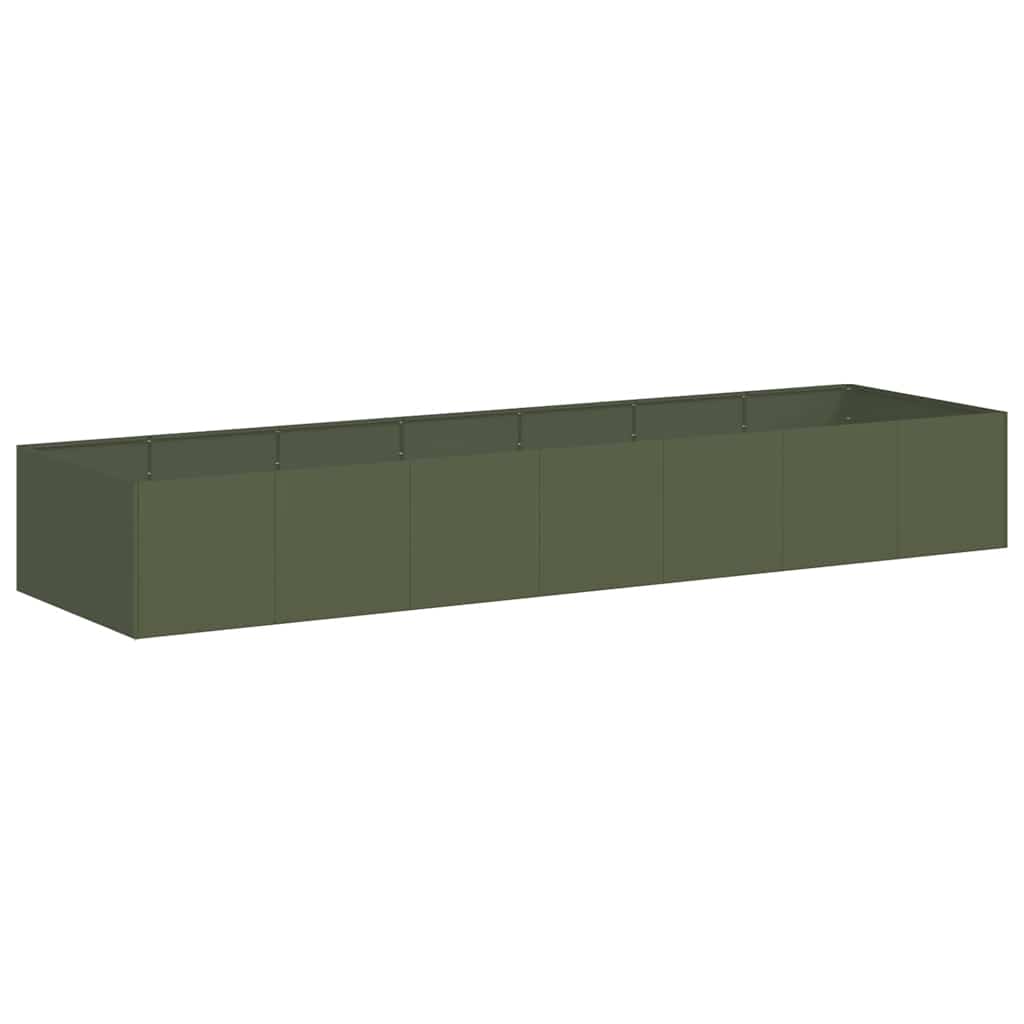 vidaXL Ζαρντινιέρα Λαδί 280x80x40 εκ. από Χάλυβα - Image 2