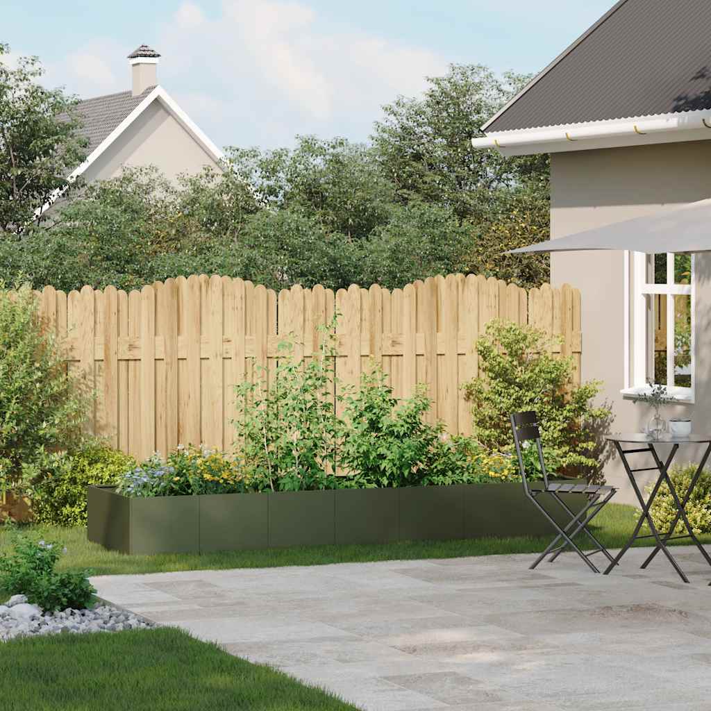 vidaXL Ζαρντινιέρα Λαδί 280x80x40 εκ. από Χάλυβα - Image 3