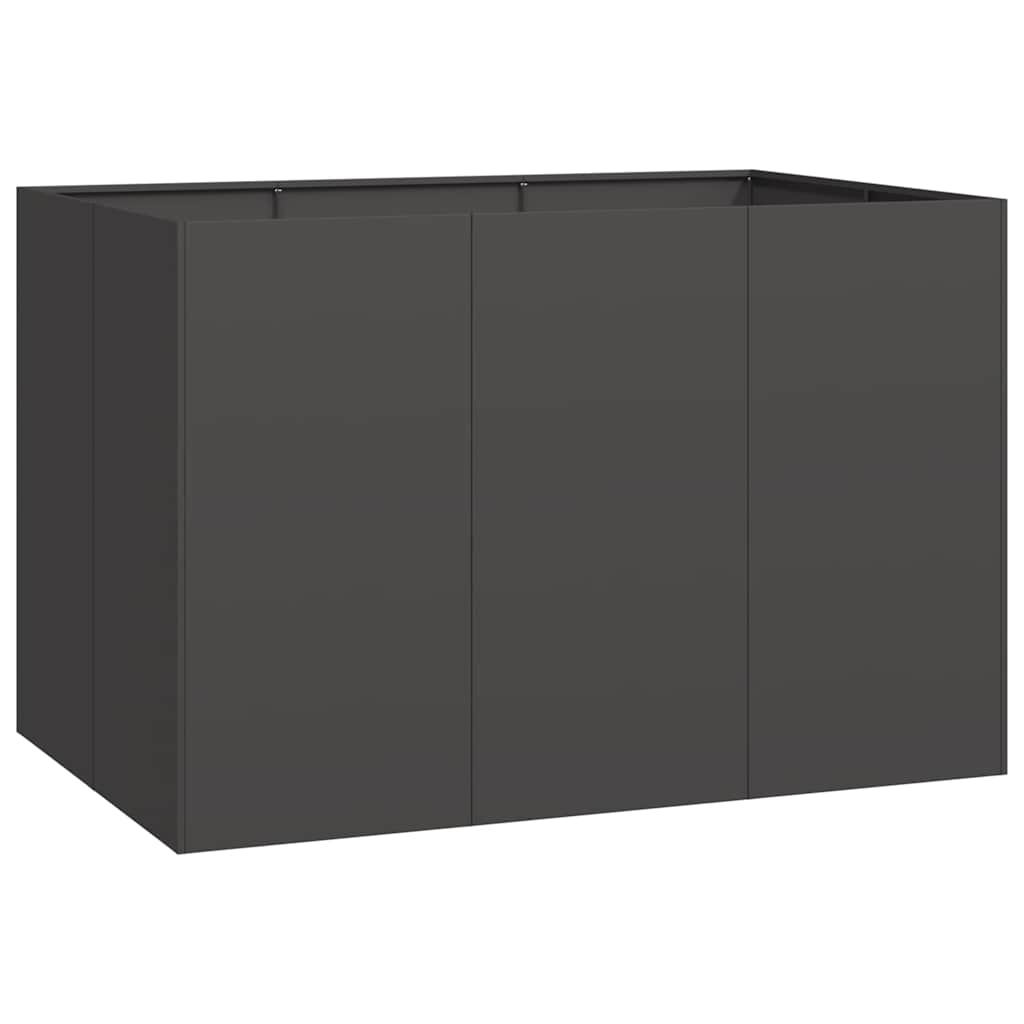 vidaXL Ζαρντινιέρα Μαύρη 120x80x80 εκ. από Χάλυβα - Image 2